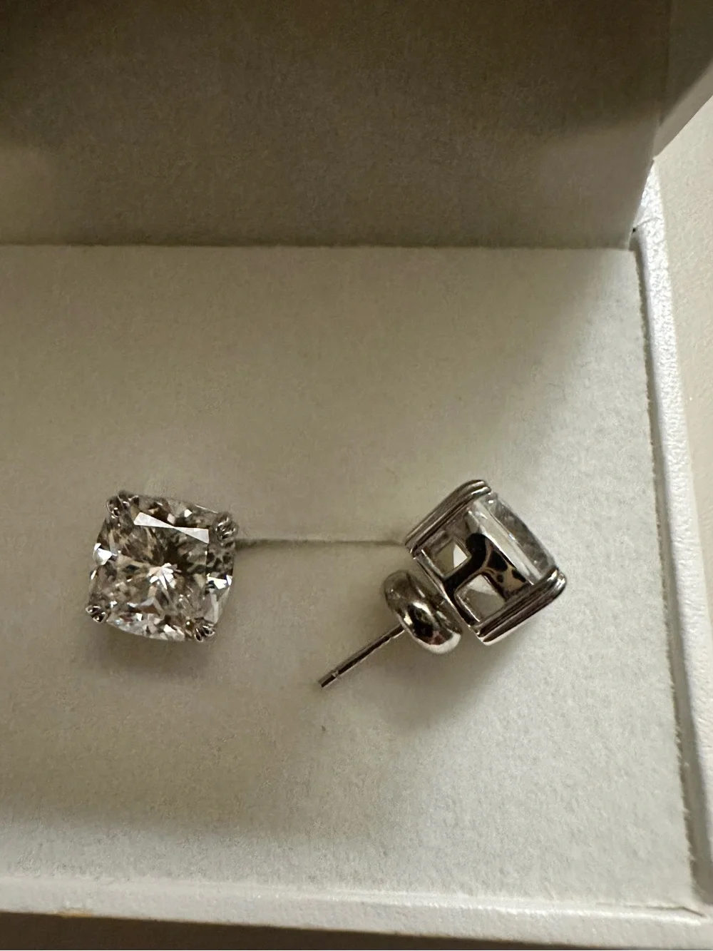 Maxine Square Cushion Stud Earrings